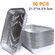 thumbnail image 1 of Bandejas de goteo de parrilla de papel de aluminio: paquete a granel de bandejas de parrilla duraderas Bandejas de grasa de barbacoa desechables compatibles con También hecho ideal para hornear, asar, 1 of 8