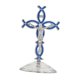 thumbnail image 1 of Figura De Cruz De Pie, Escultura Religiosa Para Entrada Interior De Acción De Gracias, Color Azul Plateado, 1 of 5