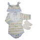 thumbnail image 3 of El Sombrero Del Babero De Los Mamelucos Rayados Pega La Ropa Para Las Mu?ecas De La Muchacha Del Bebé De 17 18inch, 3 of 5