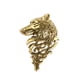 thumbnail image 1 of Lobo Broche Vintage Camiseta Pin Insignia En La Solapa De Los Hombres Del Juego De Joyas De Oro Antiguo, 1 of 3