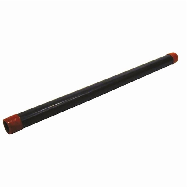 Tubo precortado B&K Mueller de acero negro, 2,54 cm de profundidad x 121,92 cm de largo