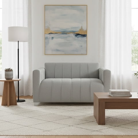 Ivi Home - Sofá 2 Cuerpos Mikono Silver