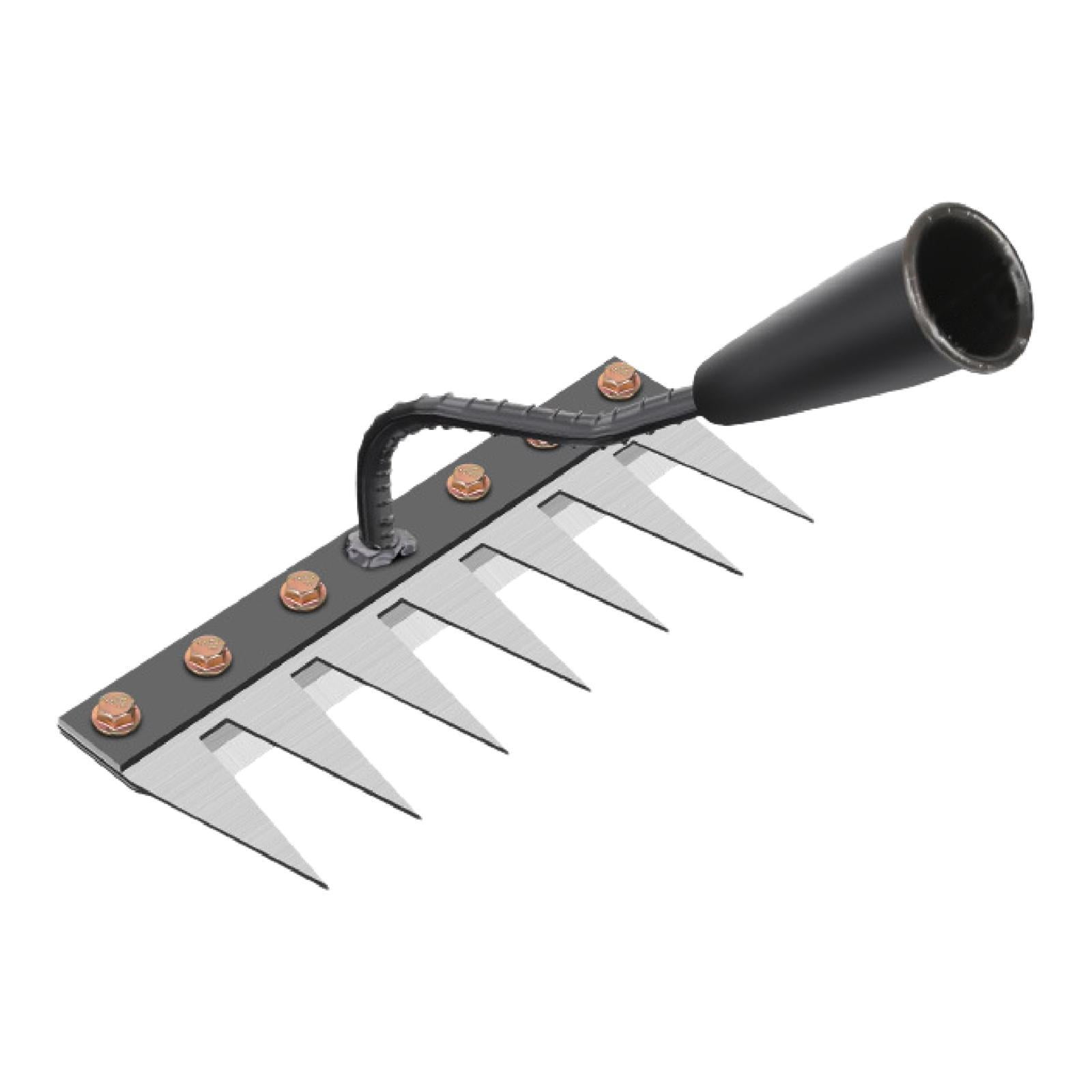 Magideal - Herramienta De Granja De Mano De Rastrillo De Desargumento Harro De Jardinería De Jardinería Portátil Multifuncional Para Labrar El Suelo Cercano A La 7 Rake De Dientes