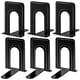 thumbnail image 1 of Sujetalibros HappyHapi de metal para estanterías, color negro, 3 pares, 1 of 7
