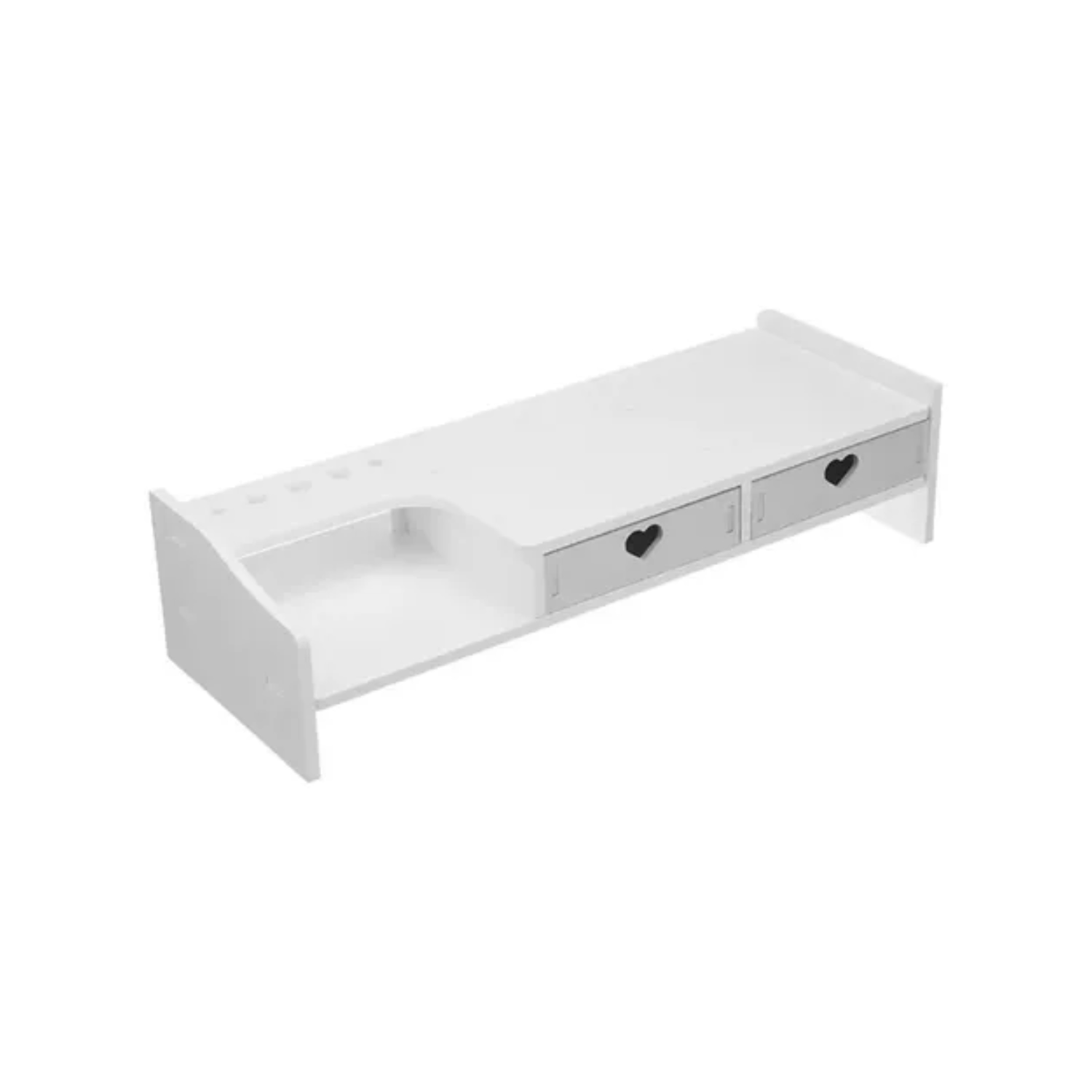 Importclick - Organizador Escritorio Base Monitor Madera Corazón