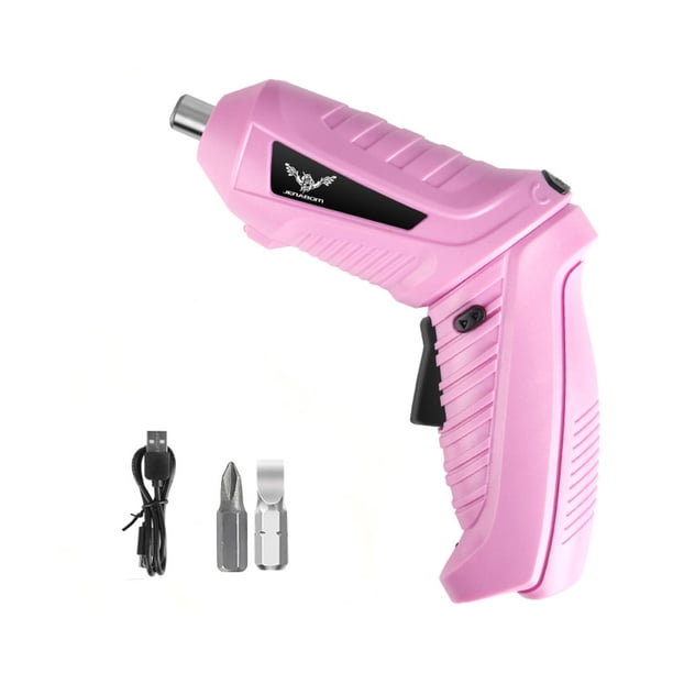 Juego De Destornilladores Inalámbricos Jenabom De Color Rosa, Incluye 4 Accesorios, Herramienta Eléctrica Multifuncional Recargable Con Luz Nocturna, Ideal Para Reparaciones Y Mantenimiento Del Hogar.