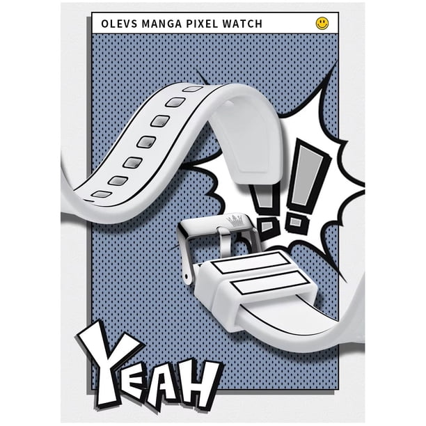 Reloj Multifuncional Estilo Manga Cuarzo Impermeable y Luminoso para uso diario