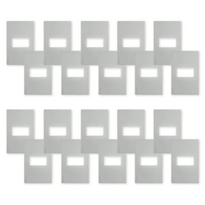 Want - Pack 20 Placas Simple Con Soporte Metálico - Gris