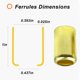 thumbnail image 3 of Hose Ferrules Pidnsrozo 7326, conector de latón de 0,593 x 2,54 cm, 3 of 7