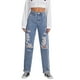 thumbnail image 3 of Jeans de Pierna Recta Rotos azul L, 3 of 5