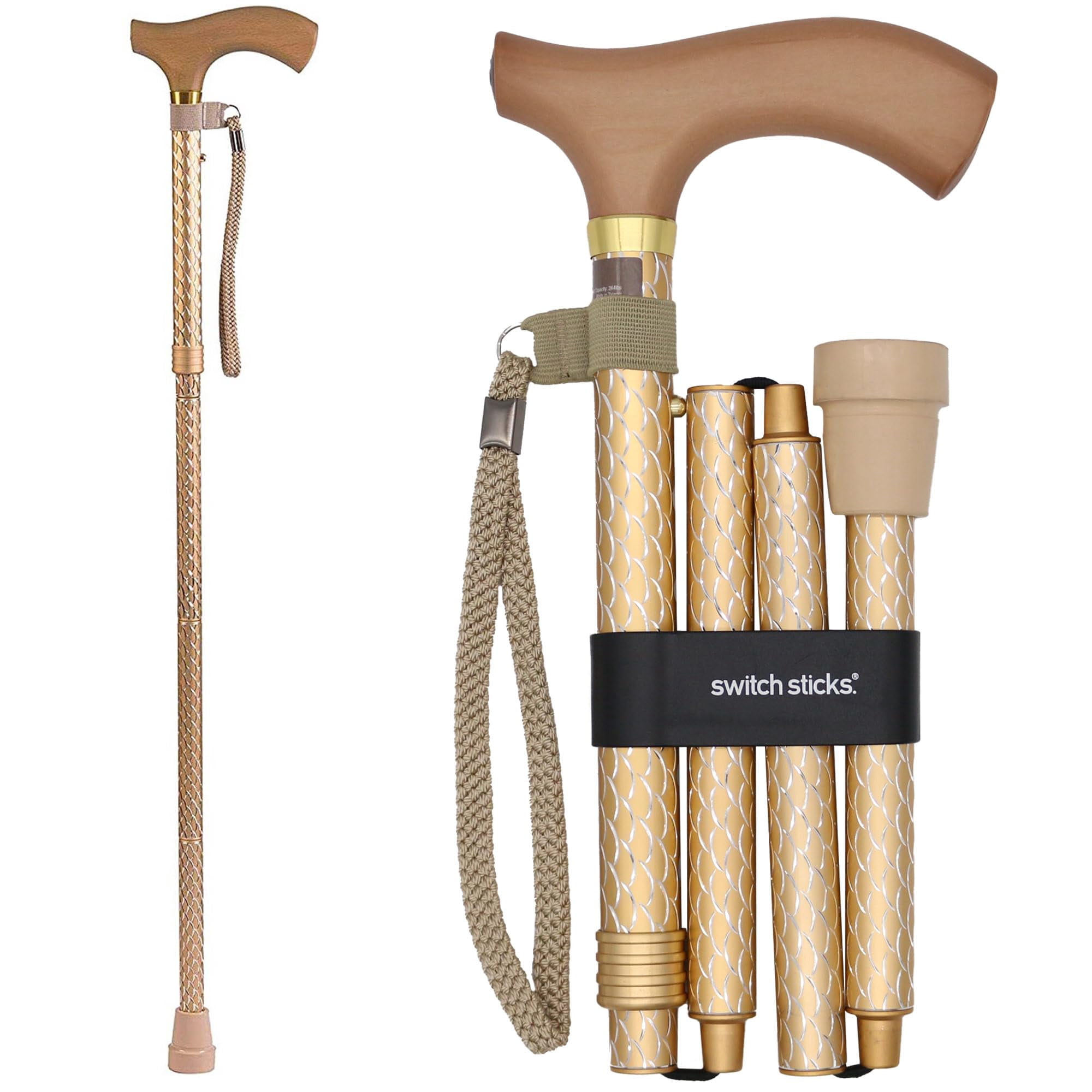 Switch Sticks - Bastones De Caminar Plegables Ajustables De 81 A 94 Cm