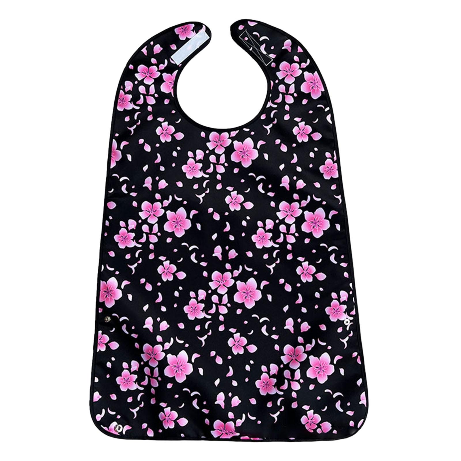 Ioensy - Baberos Adultos Para Comer Impermeable Protección Completa Para Ancianos Mujeres Y Hombres Negro