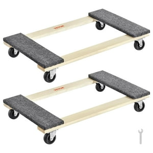 Dolly Vevor Para Mudanzas De Muebles, Madera Dura, 30 X 45 Cm, Capacidad De 1000 Kg