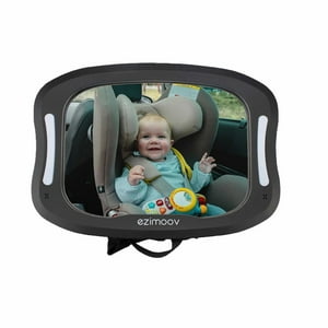 Ezimoov - Espejo Con Luz Led De Bebe Para Auto