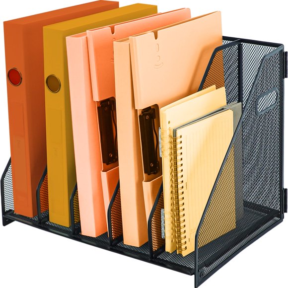 Organizador para Revistas PLSOPPKG 5 Compartimentos Negro