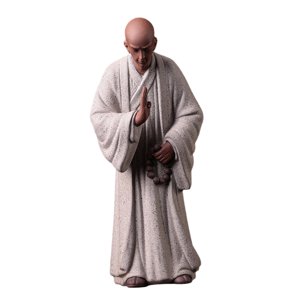 Magideal - Figura De Monje Budista De Arcilla De Cerámica, Colección De Esculturas Artísticas, Adorno Realista Y Vívido Hecho A Mano Para Regalo De Inauguración Estilo D