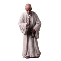 Magideal - Figura De Monje Budista De Arcilla De Cerámica, Colección De Esculturas Artísticas, Adorno Realista Y Vívido Hecho A Mano Para Regalo De Inauguración Estilo D