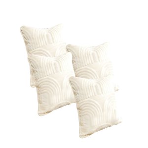 Genérico - Pack De 4 Fundas De Cojin Serie Arco 45X45 Cm Blanco