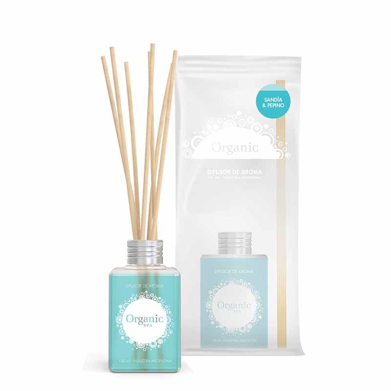 Difusor Ambiental 120 Ml Sandia Pepino 1 Un Organic Spa