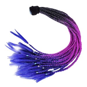 Ioensy - Casco De Motocicleta Trenzas Cola De Caballo 55Cm-60Cm Punk Apto Para Bicicleta Mujer Hombre