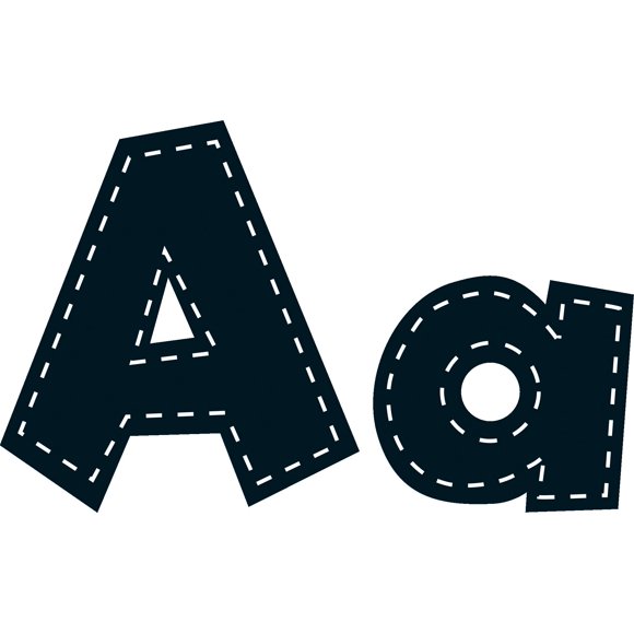 Letras Teacher Created Resources 10 cm Black Stitch