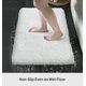 thumbnail image 3 of Alfombra de baño Disolla, blanca, antideslizante, esponjosa, 50 x 80 cm, lavable, 3 of 9