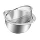 thumbnail image 1 of 2x Colador Con Bol Para Mezclar Colador De Alimentos Colador Para Frijoles Fideos Ensaladas Plata, 1 of 3