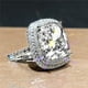 thumbnail image 2 of Elegant Big Pink Zirconia Wedding Ring for Bridal Party and Valentine's Day Gift, 2 of 3