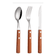 thumbnail image 2 of Set de servicios mango de madera utensilios cocina cubiertos, 2 of 3