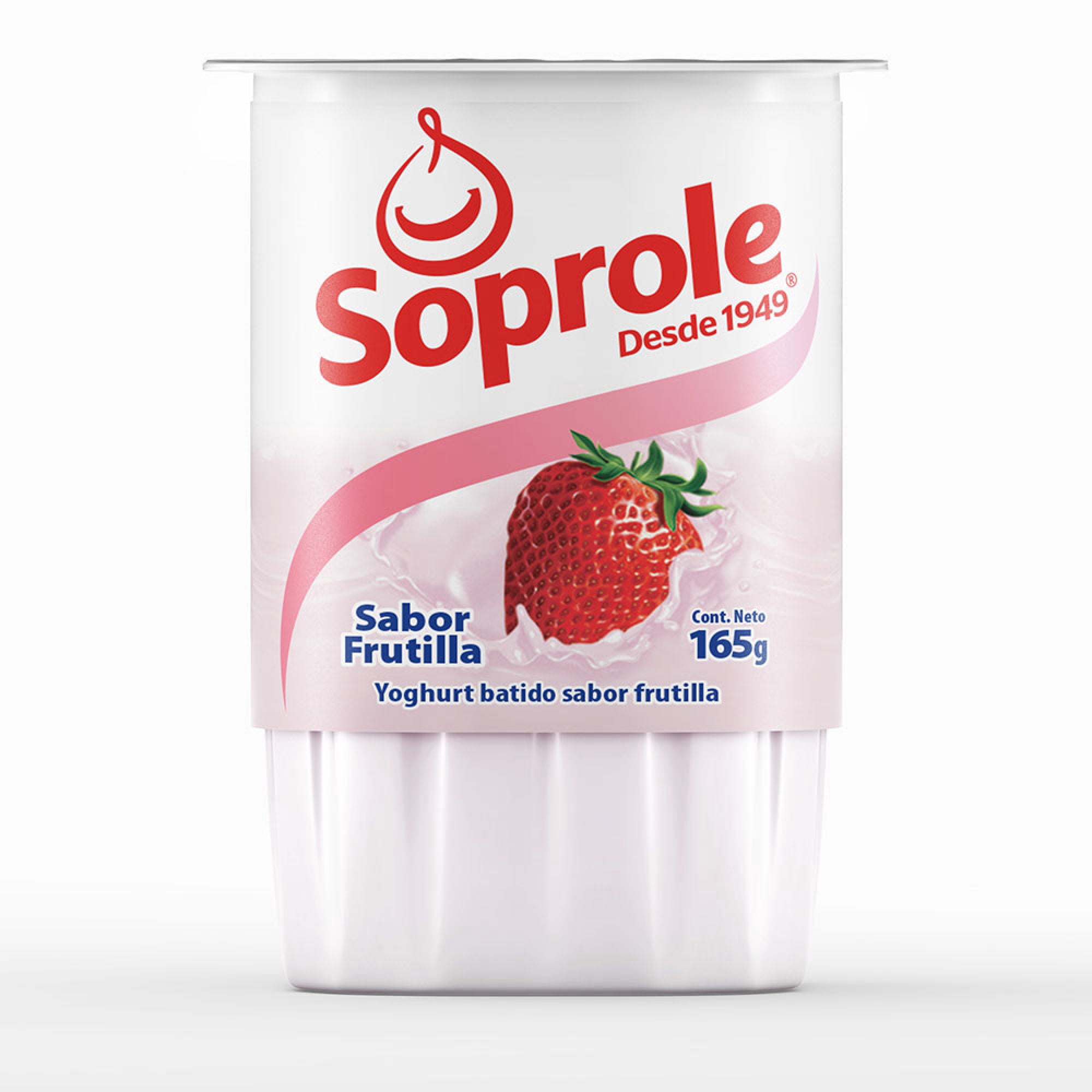 Yoghurt Batido Sabor Frutilla Pote 165 g Soprole