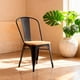 thumbnail image 1 of Silla Tolix De Metal Con Asiento De Madera Para Comedor Negra, 1 of 8