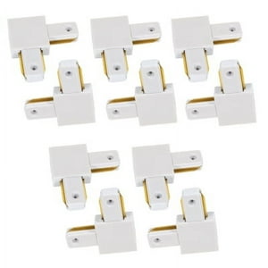 Hb Led - Pack 10 Conectores Para Carril Monofásico Iluminación Led L Blanco