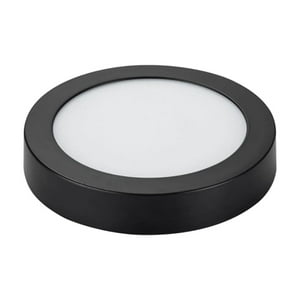 Hb Led - Panel Redondo Led Sobrepuesto Negro 18W Luz Cálida