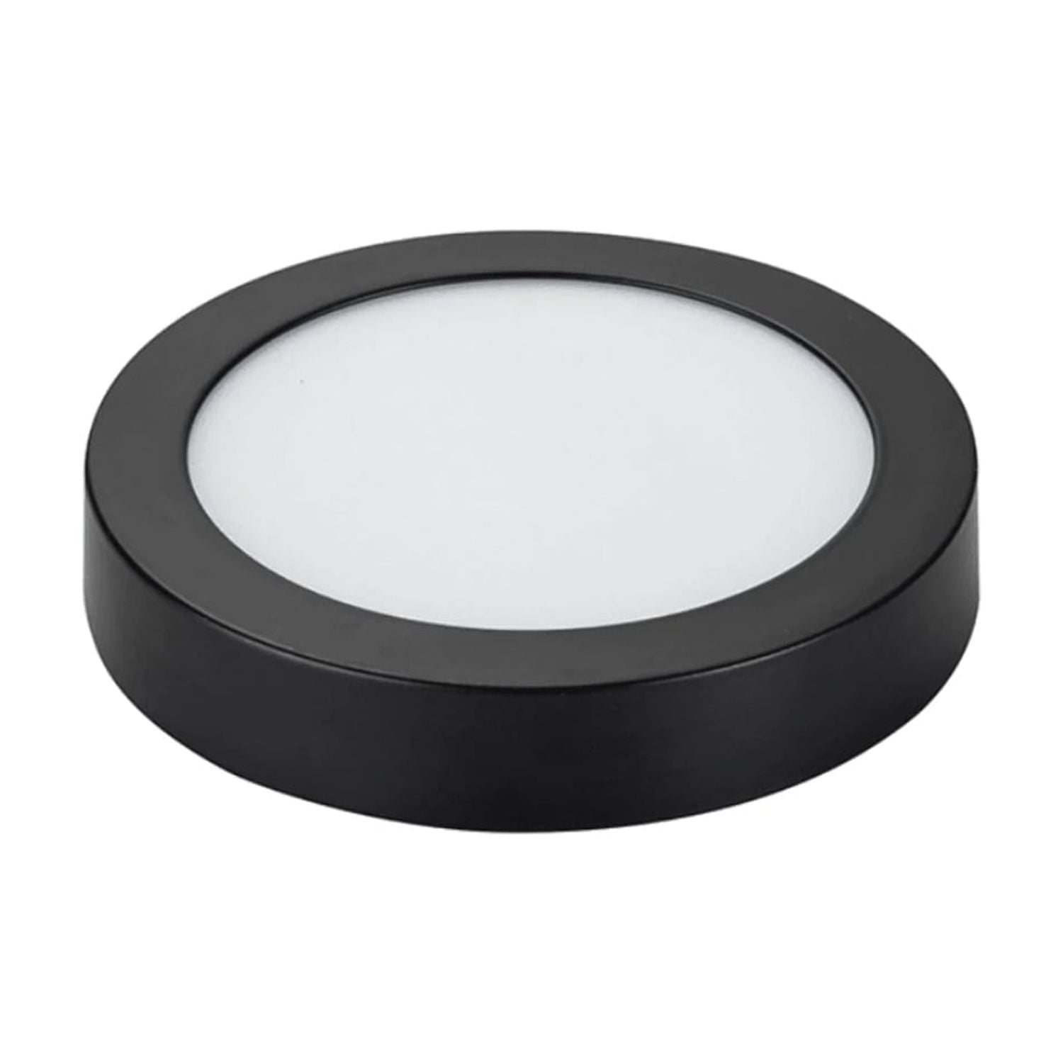 Hb Led - Panel Redondo Led Sobrepuesto Negro 18w Luz Fría