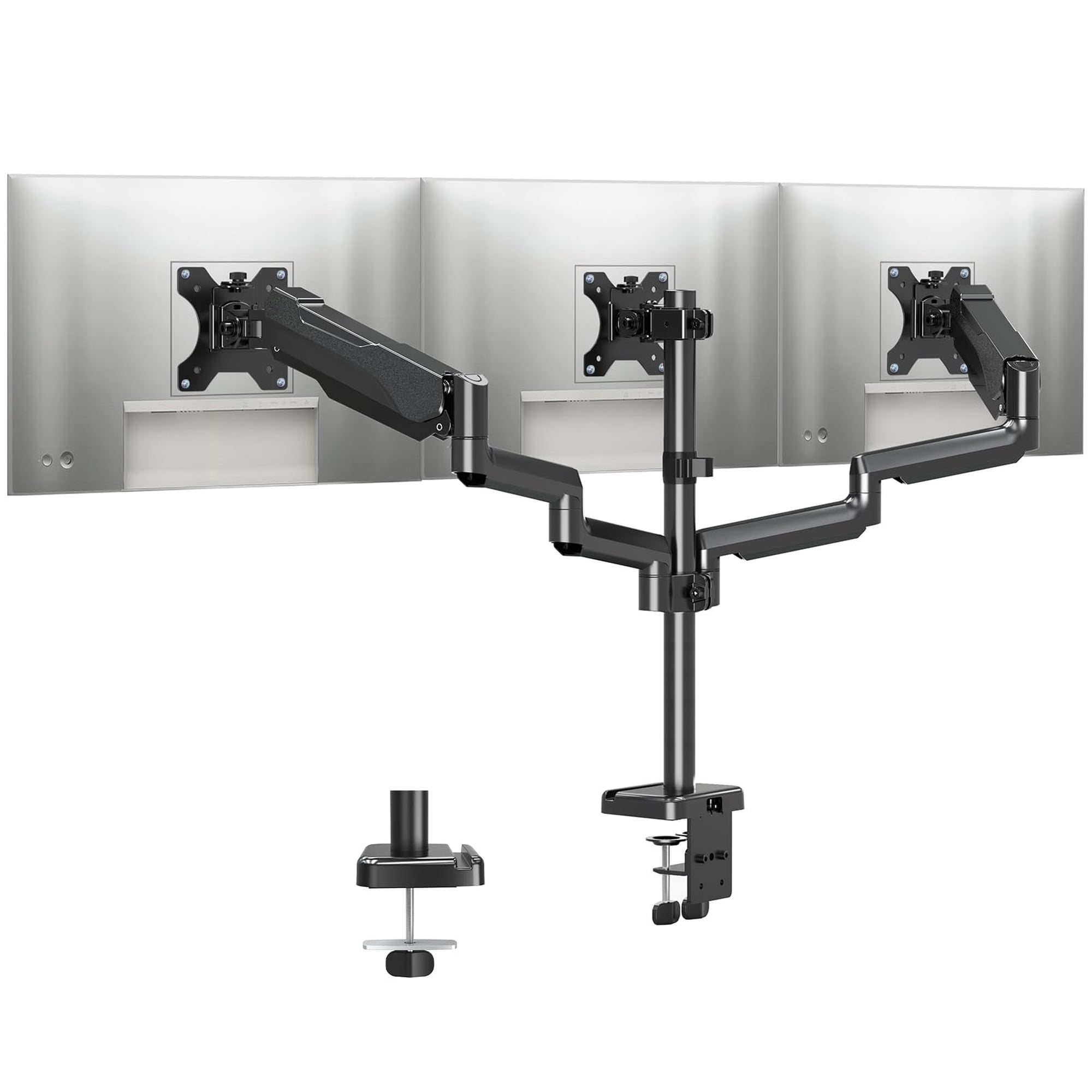 Soporte Para Triple Monitor Mountup Para 3 Monitores De Hasta 27 Pulgadas