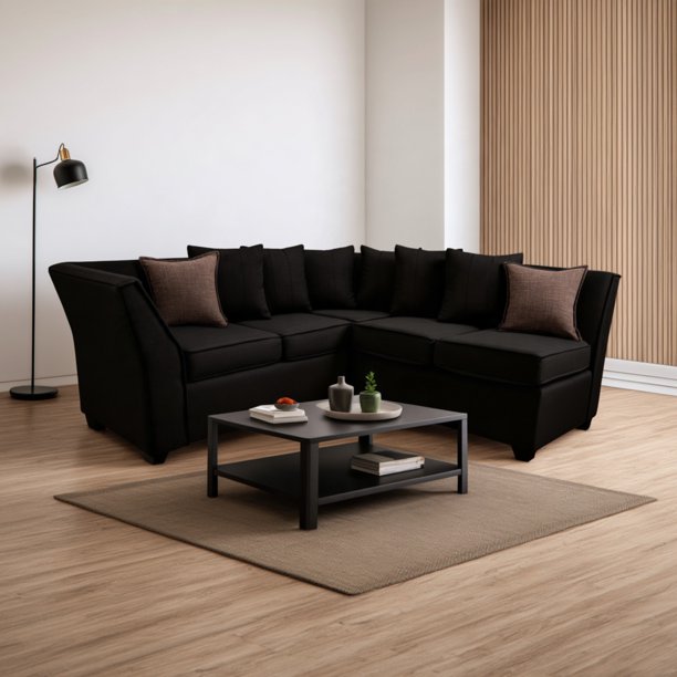 SOFA SECCIONAL DIVEAN 5 CUERPOS NEGRO