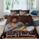 thumbnail image 2 of Bob Ross: El Placer de Pintar Conjunto de sábanas temático, trío de piezas, cómodo y amigable con la piel, diseño único, regalo de decoración para el hogar para familiares, amigos y fans,173X218cm, 2 of 6