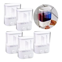 Genérico - 5 Dispensador Shampoo Bálsamo Jabón C/Pernos 1Lt Baño Cocina