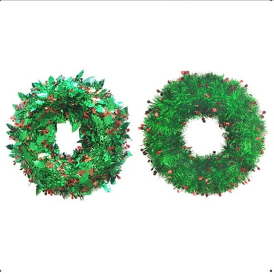 Corona Navideña De Tinsel De 45 Cm, Producto Surtido, 1 Un 1 Un Holiday Time
