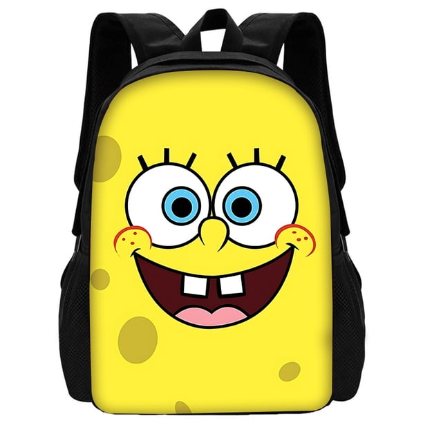 Cartoon cute S-spongebobS 3 pcs set Child School Backpack with Lunch Bags ,Pencil Bags ,School Bags for Boys Girls Best Gift