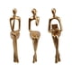 thumbnail image 4 of 3 Uds Estatua De Pensador Sentado Figuritas Abstractas Para Decoración De Mesa De Estante Dorado, 4 of 5
