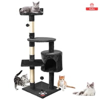 Koba - Rascador Para Gatos Caseros Torre Yute 116Cm Marengo