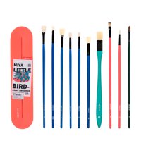 Himi Set De 10 Pinceles Multiforma Estuche Rojo