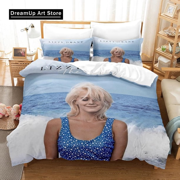 Fashion Lana Del Rey Bedding Set Boys Girls Duvet Cover Pillowcase Bed Adult Bedroom