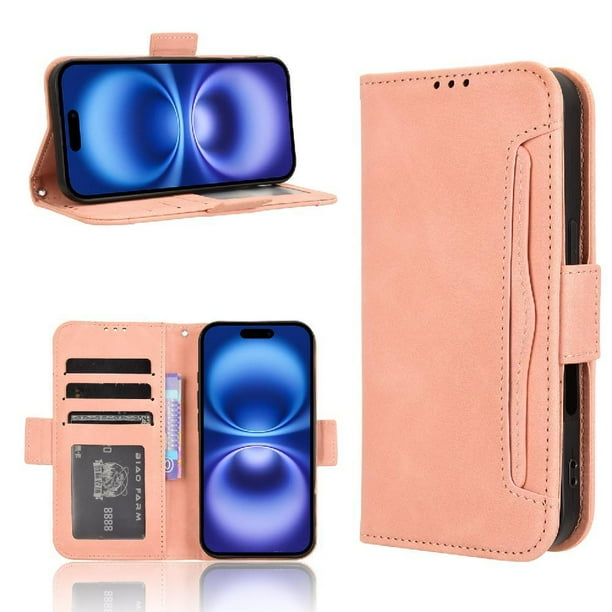Funda Tipo Billetera FOXDOCK para iPhone 16 – Tapa Flip con Tarjetero