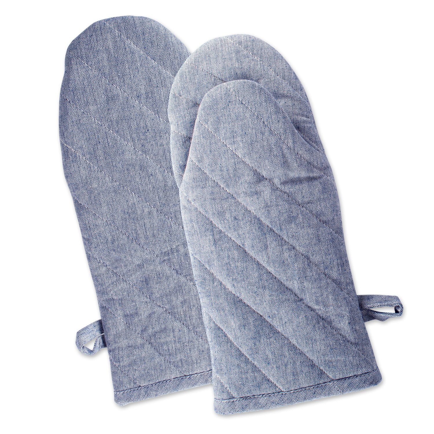 Delantal De Cocina Dii De Algodón Chambray Azul Con Tira Ajustable