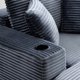 thumbnail image 3 of 52.4'' Boneless Chaise Lounge Chair Indoor-Oversized Cloud-Like Cozy Comfy Modular 3-in-1 Sofa Bed for Reading, Living Room & Bedroom Corduroy Couch Sleeper,Grey, 3 of 3
