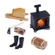 thumbnail image 3 of Juego De Decoración De Chimenea Para Casa De Muñecas, Bricolaje, Decoración De Fiesta, Pieza De Casa De Muñecas 1/12 Sin Linterna, 3 of 5