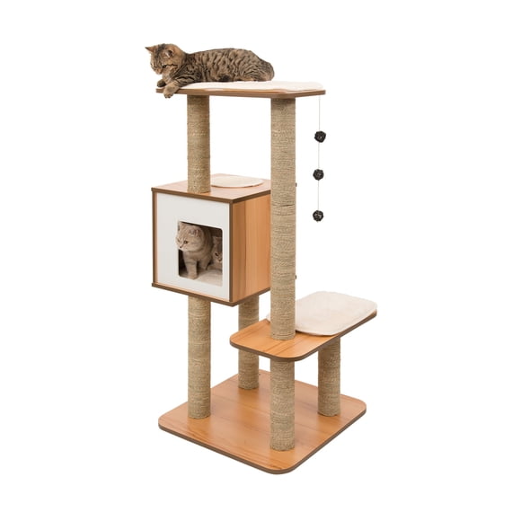 Cat Tree Vesper 52045, nogal de base alta