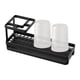 thumbnail image 1 of Soporte Para Cepillo De Dientes De Baño, Antideslizante, Para Encimera, Cepillo De Dientes Eléctrico, Maquillaje, Negro Con Tazas, 1 of 3